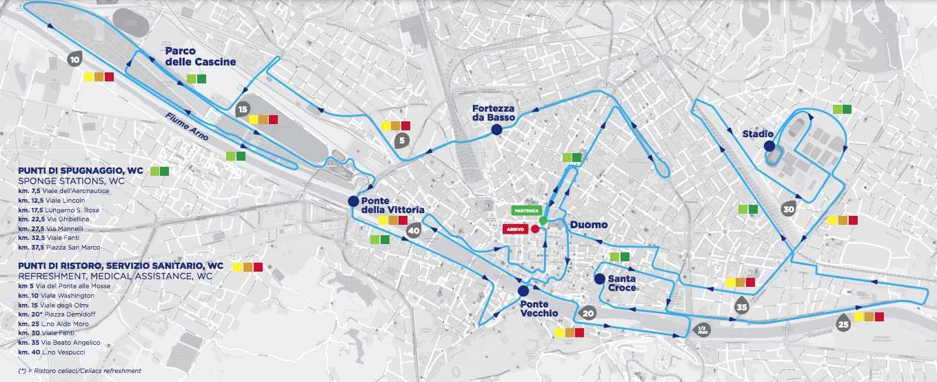 Florence Marathon Route Map 